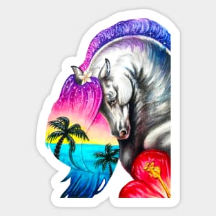 Watercolor Hawaiian Horse Sticker